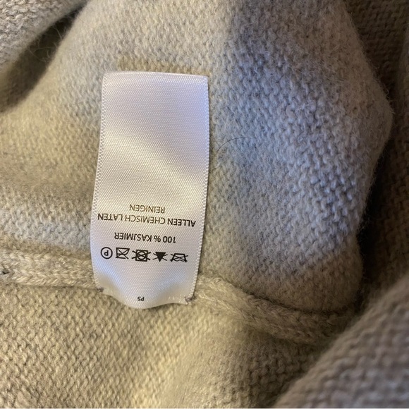 Pure cashmere heather grey melange mockneck - Picture 6 of 7